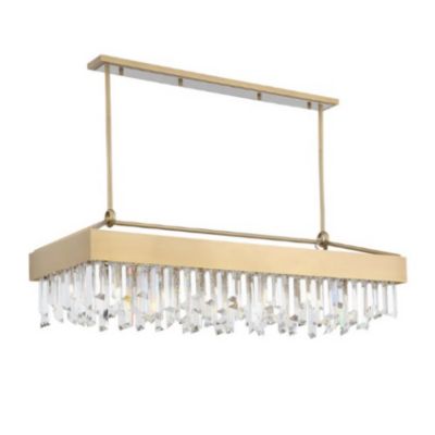 Zeev Lighting Cuspis Large Linear Chandelier - Color: Clear - Size: 12 ligh