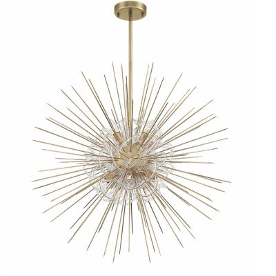 Zeev Lighting Flare Chandelier - Color: Brass - Size: Large - CD10264/10/AG