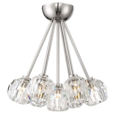 Zeev Lighting Parisian Semi-Flushmount Light - Color: Silver - Size: 7 ligh