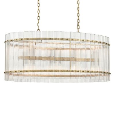 Zeev Lighting Allure Oval Linear Chandelier - Color: Brass - Size: 16 light