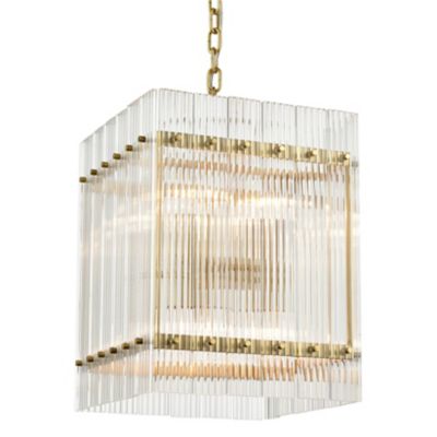 Zeev Lighting Allure Square Pendant Light - Color: Brass - Size: 8 light - 