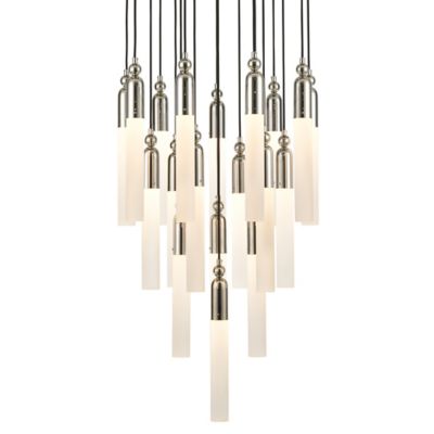 Zeev Lighting Fusion Multi Light Pendant - Color: White - Size: 19 light - 