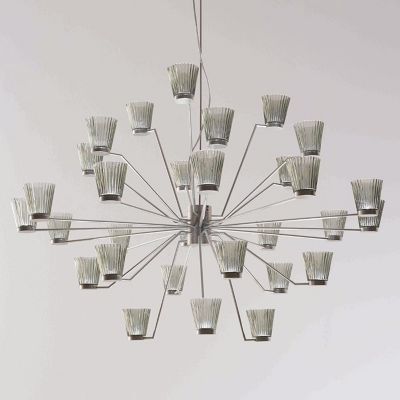 Zaneen Canaletto LED Chandelier - Color: Silver - Size: Large - D41047-PWT