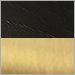 Black with Satin Brass