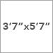 3 ft 7 in x 5 ft 7 in