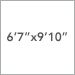 6 ft 7 in x 9 ft 10 in