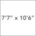 7 ft 7 in x 10 ft 6 in