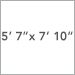 5 ft 7 in x 7 ft 10 in