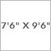 7 ft 6 in x 9 ft 6 in
