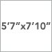 5 Ft. 7 In. x 7 Ft. 10 In.