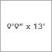 9 ft 9 in x 13 ft