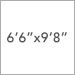 6 ft 6 in x 9 ft 8 in