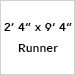 2 Ft. 4 In. x 9 Ft. x 4 In. Runner