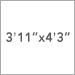3 ft 11 in x 4 ft 3 in