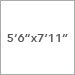 5 Ft. 6 In. x 7 Ft. 11 In.