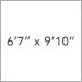 6 ft 7 in x 9 ft 10 in