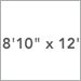 8 Ft. 10 In. x 12 Ft.