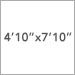 4 ft 10 in x 7 ft 10 in