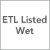 ETL Listed Wet