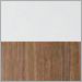 Satin White/Natural Walnut