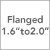 Flanged 1.6 to 2.0 Inches