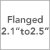 Flanged 2.1 to 2.5 Inches