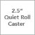 2.5-In. Quiet Roll Caster (hard floors or carpet)