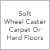 Soft Wheel Caster, Carpet Or Hard Floors