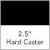 2.5 In. Hard Caster/Black Yoke/Carpet