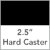 2.5-In. Black Hard Caster, Carpet