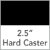 2.5in Braking Caster/Blk Yoke/Hardfloor or Carpet