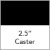 2.5-In. Caster, Black Yoke for Hard Floors/Carpet