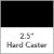 2.5-In. Hard Caster, Black Yoke for Carpet