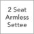 2-Seat Armless Settee