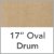 17 in. Oval Drum / Doeskin Micro-Suede