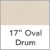 17 in. Oval Drum / Flax