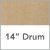 14 in. Drum / Doeskin Micro-Suede