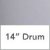 14 in. Drum / Medium Grey