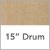 15 in. Drum / Doeskin Micro-Suede