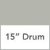 15 in. Drum / Medium Grey