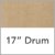 17 in. Drum / Doeskin Micro-Suede