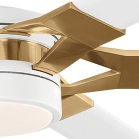 Matte White with Burnished Brass