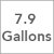 7.9 Gallons