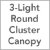 3-Light Round Cluster Canopy