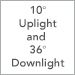 10 Degree Uplight and 36 Degree Downlight