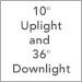 10 Degree Uplight and 36 Degree Downlight
