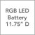 RGB LED Battery / 11.75 Inch D