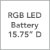 RGB LED Battery / 15.75 Inch D