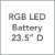 RGB LED Battery / 23.5 Inch D