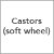 Castors (soft wheel)